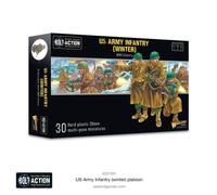Warlord Games 28mm Plastic Miniatures, US Army Infantry Platoon, World War 2, Bolt Action, Winter