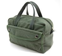 US Army WW2 Style Canvas Tool Bag | Heavy Duty Military Storage Bag | Strong Small Utility Pouch for Tools, Equipment, Travel & Outdoor Use (Green)