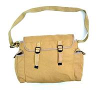 US Army WW2 Style Khaki Shoulder Bag | Military Canvas Messenger Bag, Vintage Tactical Side Bag for Travel, Hiking, Work, Casual Use, Durable Adjustable Strap Satchel UK