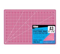 US Art Supply 12" x 18" PINK/BLUE Professional Self Healing 5-Ply Double Sided Durable Non-Slip PVC Cutting Mat Great for Scrapbooking, Quilting, Sewing and all Arts & Crafts Projects (Choose Green/Black or Pink/Blue Below)