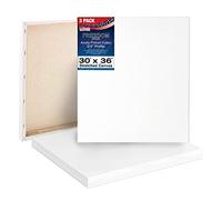 US Art Supply 30 X 36 inch Professional Quality Acid Free Stretched Canvas 3-Pack - 3/4 Profile 12 Ounce Primed Gesso - (1 Full Case of 3 Single Canvases)