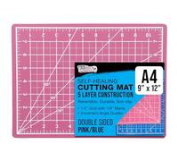 US Art Supply 9" x 12" PINK/BLUE Professional Self Healing 5-Ply Double Sided Durable Non-Slip PVC Cutting Mat Great for Scrapbooking, Quilting, Sewing and all Arts & Crafts Projects