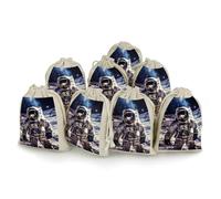 US Astronaut Travel Moon 8 PCS Muslin Bags with Drawstring Sachet Bags Empty Small Cotton Drawstring Bag Muslin Reusable & Washable Cotton Bag for Herb Spice Candy Soap Jewelry Wedding Gift Pouches