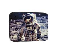 Us Astronaut Travel Moon Laptop Sleeve for Women Men, 13 Inch Waterproof Laptop Bag Lightweight Notebook Computer Cover Bag