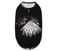 US Bald Eagle Feather Pets Shirt Vest Cute Dog Tank Top Soft Sleeveless T-Shirt for Puppy Kitty Cats M