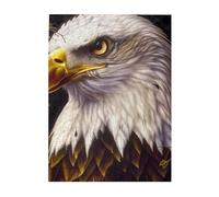 US Bald Eagle Printed Wooden Puzzle 500 Piece, Cute Puzzle Game in Plastic Box for Family Entertainment and Brain Training Gifts
