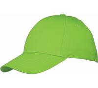 US BASIC 5 PANEL CHILDRENS BASEBALL CAP HAT - 13 COLOURS (APPLE GREEN)