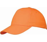 US BASIC 5 PANEL CHILDRENS BASEBALL CAP HAT - 13 COLOURS (ORANGE)