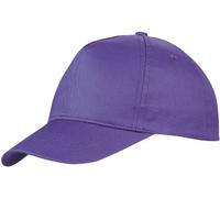US BASIC 5 PANEL CHILDRENS BASEBALL CAP HAT - 13 COLOURS (PURPLE)