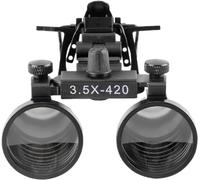 US Black 2.5X/3.5X Binocular Loupes Glasses Magnifier Optical Glass Clip on Style (DY-102 3.5X)