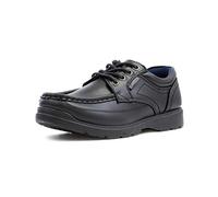 Us Brass Boys Black Microfresh Lace Up Shoe - Size 2 UK - Black