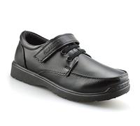 Us Brass Boys Kids New Formal Smart Casual Touch Strap Back to School Trainers Shoes Size[UK 10 Infant,Black]
