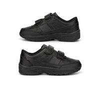 US Brass Boys School Shoes Boys School Trainers Size 1 Touch Fastening Trainers Size 2 Touch Fastening Shoes Padded Collar Sizes 10/11/12/13/1/2 Black 2 UK