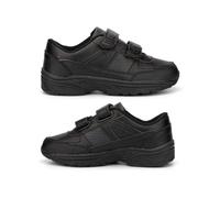 US Brass Boys School Shoes Boys School Trainers Touch Fastening Shoes Touch Fasten Trainers Padded Collar Sizes 10/11/12/13/1/2 Black 10 UK Child