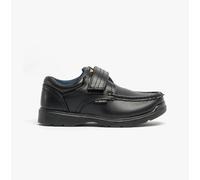 US Brass MARVIN Boys Velcro Bar Casual School Shoes Black - UK 12