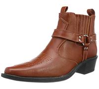 Us Brass Mens Eastwood Cowboy Ankle Boots (9 UK) (Tan)