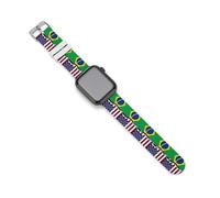 US & Brazilian Flag Silicone Bands Compatible with IWatch Soft Waterproof Replacement Watchbands Strap