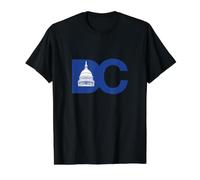 US Capitol Building Inside Blue DC Value Graphic T-Shirt