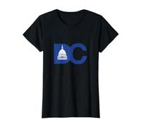 US Capitol Building Inside Blue DC Value Graphic T-Shirt