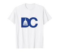 US Capitol Building Inside Blue DC Value Graphic T-Shirt