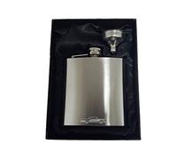 US Car 1950's Edsel Pacer refD 3D Pewter Effect Car Design on a 6oz Stainless Steel Hip Flask Captive Top