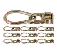 US Cargo Control Double Stud L Track Fitting with Pear Link, Use with L Track Rails in Your Truck Or Trailer to Create Instant Tie-Down Anchor Points, Working Load Limit of 1,666 Pounds, 10 Pack