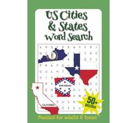 US Cities & States Word Search Puzzle Book: Easy to Read Word Searches about Cities, States and Geography | 6 x 9 inches, 110 pages | 50+ puzzles...Gift for Holidays, Travel and Relaxation