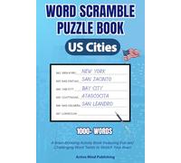 US Cities Word Scramble Puzzle Book: A Brain-Boosting Activity Book Featuring Fun and Challenging Word Twists to Stretch Your Brain