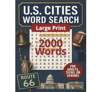 US Cities Word Search for Adults 2000 Large Print Puzzles Featuring Cities Across the United States for Seniors & Teens