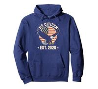 US Citizen Est. 2026 American Flag Bald Eagle Immigration Pullover Hoodie