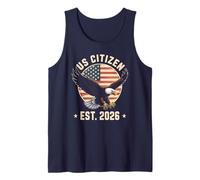US Citizen Est. 2026 American Flag Bald Eagle Immigration Tank Top