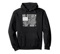 Us Citizen Est 2026 New Citizenship American USA Pullover Hoodie