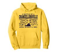 US Civil War History The Battle Of Chancellorsville VA 1863 Pullover Hoodie