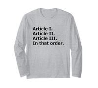 US Constitution Constitutional Separation of Powers Long Sleeve T-Shirt