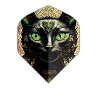 US Darts 3 Sets (9 Flights) Pentathlon Standard Black Cat Dart Flights - 100 Micron