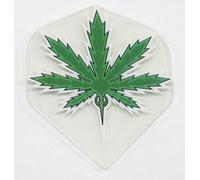 US Darts 3 Sets (9 Flights) Ruthless Standard Clear Marijuana Dart Flights - 100 Micron, Ex-Tough