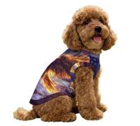 US Ea-gles Flag Ice Silk Dog Clothes for Summer Puppy Costume Breathable Cooling Shirts