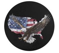 US Ea-gles Flag Puzzle for Adults 195 PCS Round Funny Jigsaw Puzzles Decoration