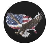 US Ea-gles Flag Puzzle for Adults 68 PCS Round Funny Jigsaw Puzzles Decoration