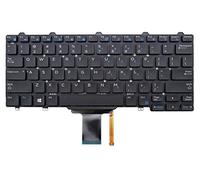 US English Layout Black Keyboard with Backlight Backlit No Frame New Replacement for Dell Latitude E7270 E5270 Laptop