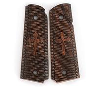 US Engraved Wooden Colt Grips - French Cross