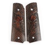 US Engraved Wooden Colt Grips - Punisher