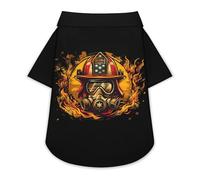 US Firefighter Cute Pet T-Shirts Dog Shirt Clothes Funny Beach Pullover Cat Sweatshirt For Small Pets XS