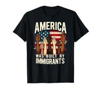 US Flag America was Built By Immigrants T-Shirt