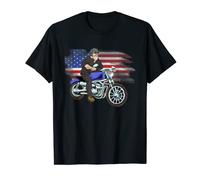 US Flag American Pride Motorcycle Bike Rider Motorbike Biker T-Shirt