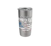 US Flag Badminton Player Stainless Steel Insulated Tumbler
