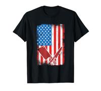 US Flag Butcher Meat Person Carnivore Value Graphic T-Shirt