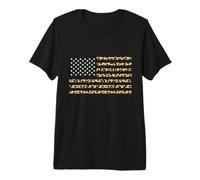 US Flag Cheetah Pattern USA Patriotic Design Premium T-Shirt