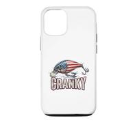 US Flag Cranky Crankbait Fishing Lure Angler Case for iPhone 12/12 Pro