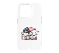 US Flag Cranky Crankbait Fishing Lure Angler Case for iPhone 15 Pro